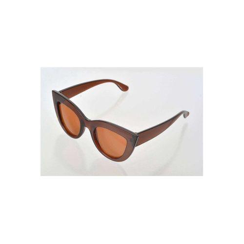 Kahverengi Çerçeve Cat Eye Kadın Güneş Gözlüğü - Moda Gözlük