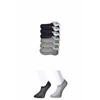 Siyah ve Gri Erkek Görünmez Çorap 6 çift