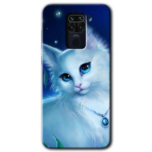 Xiaomi Redmi Note 9 HD Baskılı Kılıf + 9D Tam Ekran Koruyucu - Cat Glance