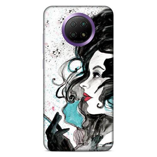 Lopard Xiaomi Redmi Note 9 5g Uyumlu Kılıf Sürreal Yüzler ♀ (24) Darbe Emici Kılıf Desenli