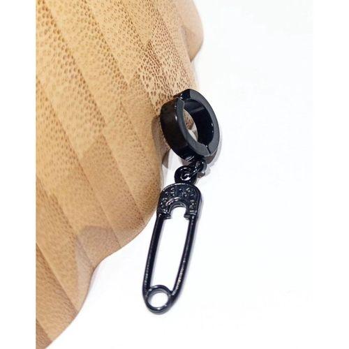 Monalisa Home Çelik Siyah Figürlü Unisex Küpe