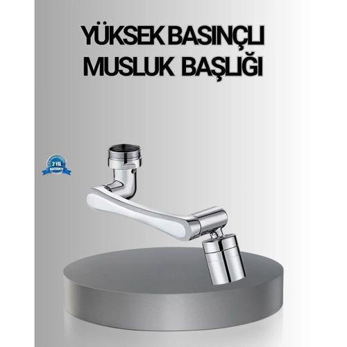 1080° Dönebilen Musluk Başlığı Robotik Kol Havalandırıcı Çok Yönlü Su Yönlendirme