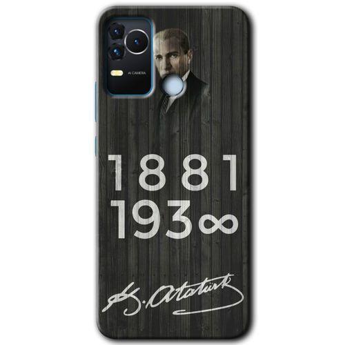 Omix X400 Kılıf HD Desen Baskılı Arka Kapak - Atatürk Ahşap İmza