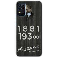 Omix X400 Kılıf HD Desen Baskılı Arka Kapak - Atatürk Ahşap İmza