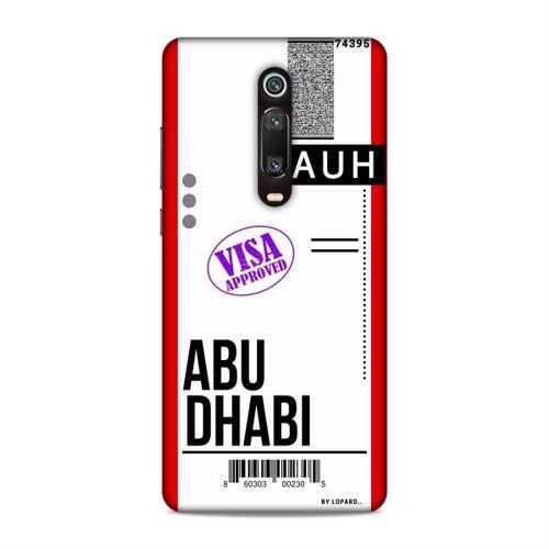Xiaomi Mi 9T Pro Kılıf Uçak Bileti Abu Dhabi Arka Kapak Koruma Desenli Full Koruyucu