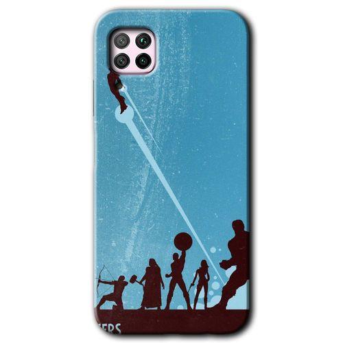 Huawei P40 Lite Kılıf Baskılı Kapak - Avengers Team +Tam Kaplayan Mat Seramik