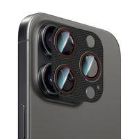 Apple iPhone 16 Pro CaseWorld Karbon Fiber Serisi Anti Reflective Ultra Clear Full Kamera Lens Koruyucu