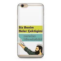 Apple iPhone 6 6s Kılıf Caps Ahmet Kaya Arka Kapak Koruma Desenli Full Koruyucu