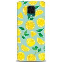 Xiaomi Redmi Note 9S Kılıf HD Baskılı Kılıf - Limon Dilimleri + Tam Ekran Koruyucu