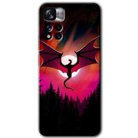 Redmi Note 11 Pro Plus 5G Kılıf HD Desen Baskılı Arka Kapak - Dragon Night + Kırılmaz Cam