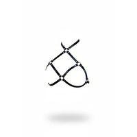 Siyah Göğüs Harness Deri Çapraz Metal Halkalı Beden Aksesuarı - Brf263