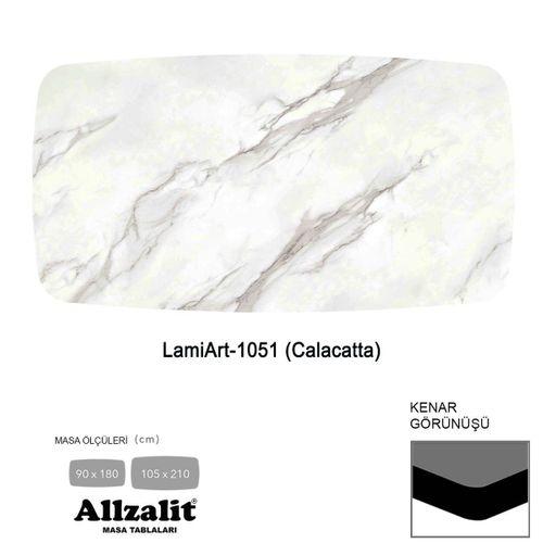 Allzalit LamiArt Masa Tablası 105X210 - DCLAMART-1051 - (Calacatta)