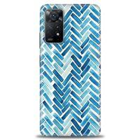 Xiaomi Redmi Note 11 Pro Kılıf HD Baskılı Kılıf - Mavi Çizgiler + Tam Ekran Koruyucu