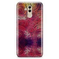 Huawei Mate 20 Lite Kılıf Kırmızı Pembe Motifler Arka Kapak Koruma Desenli Full Koruyucu