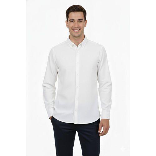 Erkek Spor Slim Fit Uzun Kol Petek Fitilli Gömlek BGL-ST04824
