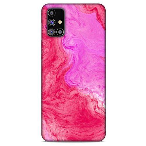 Samsung Galaxy M31s Uyumlu Kılıf Pembe Delisi (11) Tam Koruma Mermer