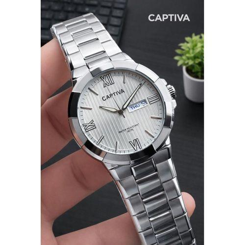 Captiva Bileklik Hediyeli Çelik Kordon Haftanın Günü Ve Takvimli Kadran Erkek Kol Saati CT.M.001.M6