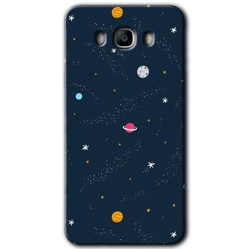 Galaxy J7 2016 Kılıf HD Desen Baskılı Arka Kapak - Çizim Gezegen + Kırılmaz Cam