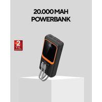 Powerbank 20000 Mah Dijital Ekranlı Ve Çok Kablolu Hızlı Şarj Cihazı