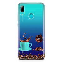 Huawei P Smart 2019 Kılıf Coffe Time Arka Kapak Koruma Desenli Full Koruyucu
