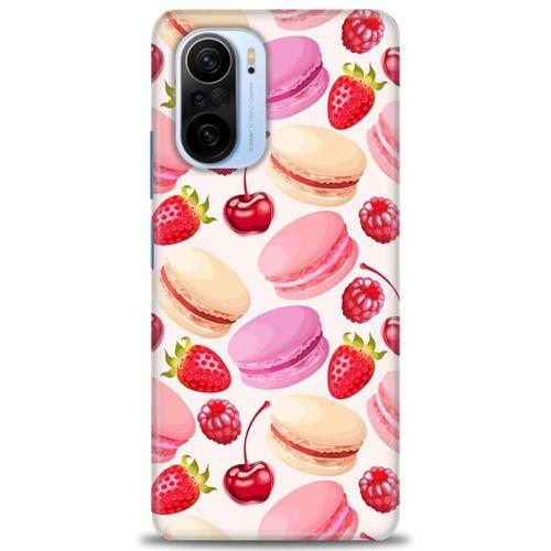 Xiaomi Mi 11i Kılıf HD Baskılı Kılıf - Makaron ve Çilekler + Tam Ekran Koruyucu