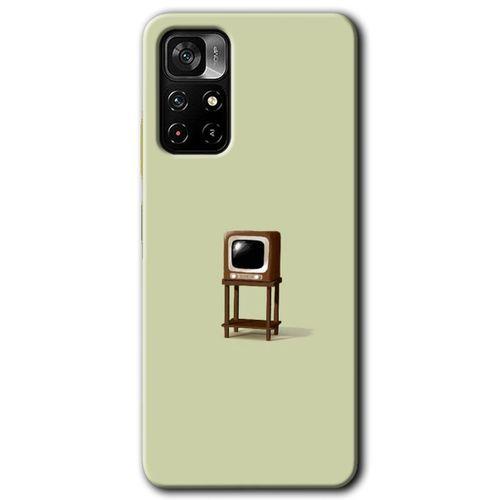 Poco M4 Pro 5G Kılıf HD Desen Baskılı Arka Kapak + Temperli Cam - Retro-TV