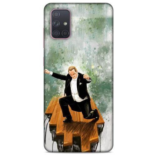 Samsung Galaxy A71 Kılıf Atatürk (42) Rugged Armor Kılıf Yeşil Tasarım