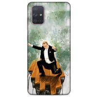 Samsung Galaxy A71 Kılıf Atatürk (42) Rugged Armor Kılıf Yeşil Tasarım
