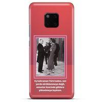 General Mobile GM 20 Kılıf Atatürk (5) Koruma Kabı Açık Kırmızı