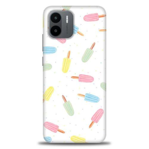 Xiaomi Redmi A1 Kılıf HD Baskılı Kılıf - Renkli Dondurmalar + Tam Ekran Koruyucu