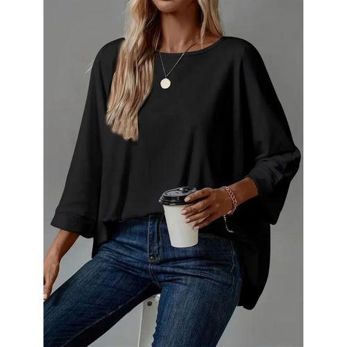 Kadın Truvakar Kollu Bisiklet Yaka Viskon Bluz