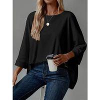 Kadın Truvakar Kollu Bisiklet Yaka Viskon Bluz