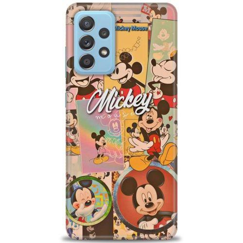 Samsung Galaxy A72 Kılıf HD Baskılı Kılıf - I Love Mickey + Tam Ekran Koruyucu