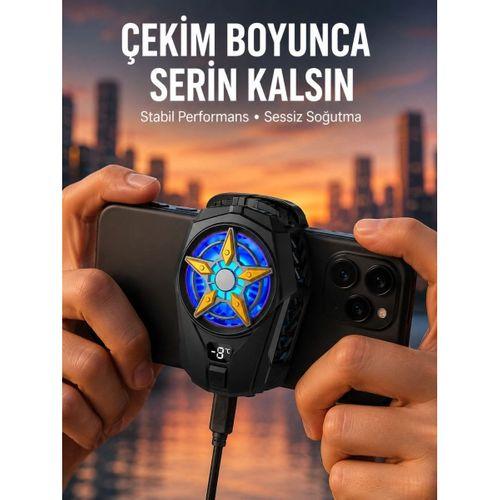 Oyunlar İçin Telefon Soğutucu – 65-85 Mm Uyumlu, Dijital Ekranlı Yeni Nesil