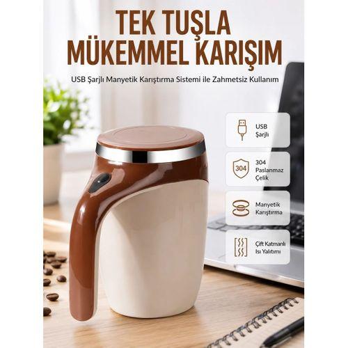Usb Elektrikli Karıştırıcı Kupa – Sıcak & Soğuk İçecekler İçin