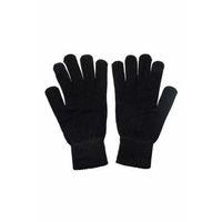 Çift Katlı Kalın Siyah Sıcak Tutan Yün Kışlık Kadın Erkek Eldiven Unisex 1 Çift