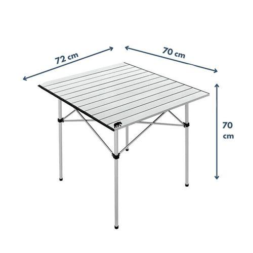 Kamp Ayısı® Katlanabilir Alüminyum XL Kamp Masası, Taşıma Çantalı, Gri