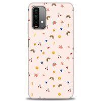 Xiaomi Redmi 9T Kılıf HD Baskılı Kılıf - Kiraz ve Gökkuşağı + Tam Ekran Koruyucu