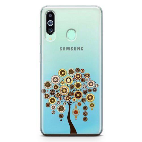 Samsung Galaxy M40 Kılıf Kahverengi Motifler Arka Kapak Koruma Desenli Full Koruyucu