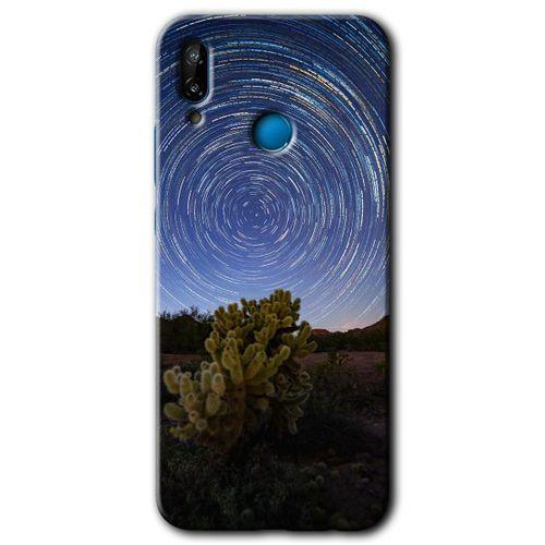 Potkal Hediye Fabrikası Huawei P20 Lite HD Baskılı Kılıf + 9D Tam Ekran Koruyucu - Eclipse Sky