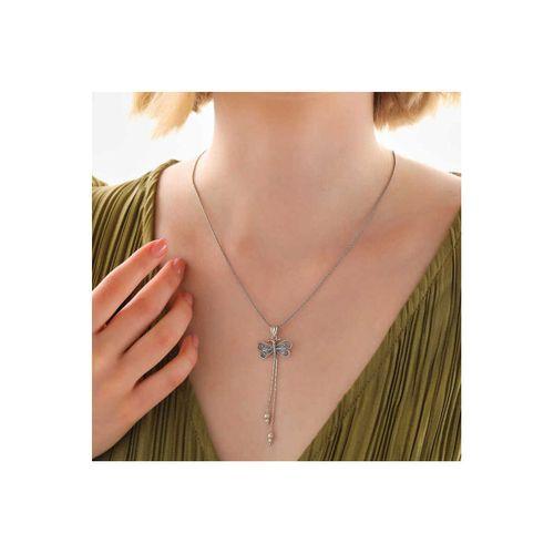 Gümüş Telkari Kelebek Kadın Kolye