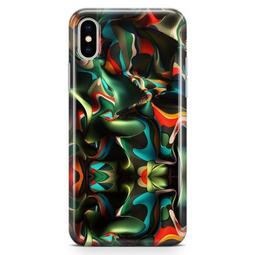 Apple iPhone XS Kılıf Renklerin Savaşı Arka Kapak Koruma Desenli Full Koruyucu