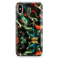 Apple iPhone XS Kılıf Renklerin Savaşı Arka Kapak Koruma Desenli Full Koruyucu
