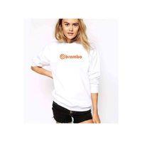 Brembo Logo Baskılı Beyaz Kadın Sweatshirt