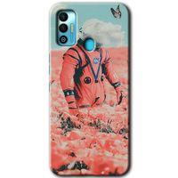 Potkal Hediye Fabrikası Tecno Spark 7T Kılıf HD Desen Baskılı Arka Kapak - Uzay Bahçesi