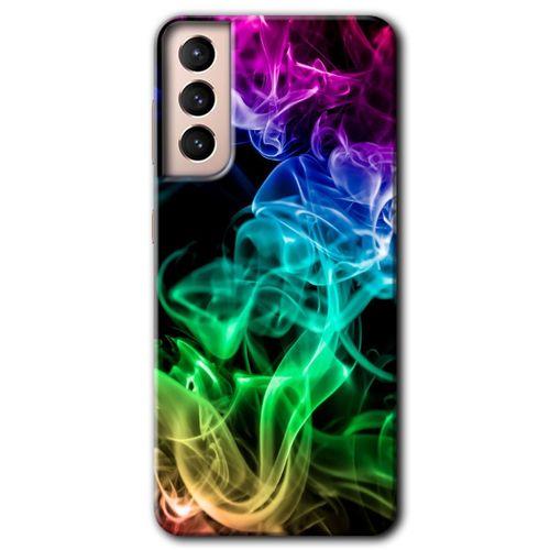 Galaxy S21 Kılıf HD Desen Baskılı Arka Kapak - Smoke Colorful