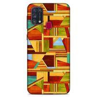 Lopard Samsung Galaxy M31 Uyumlu Kılıf Wood'X (46) Core Armor Kılıf Desenli