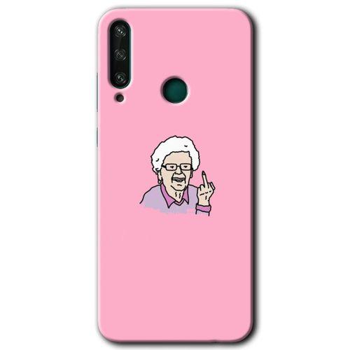 Huawei Y6P Kılıf HD Desen Baskılı Arka Kapak - Bad Grandmother