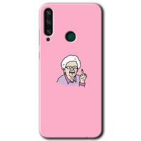 Huawei Y6P Kılıf HD Desen Baskılı Arka Kapak - Bad Grandmother