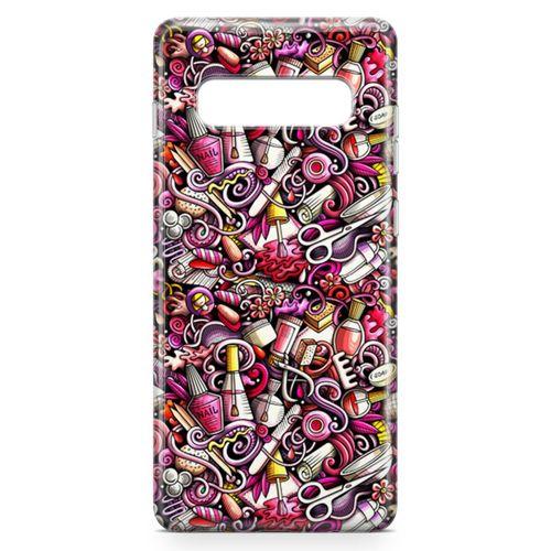 Samsung Galaxy S10 Kılıf Manikur Pedikür Kozmetik Arka Kapak Koruma Desenli Full Koruyucu